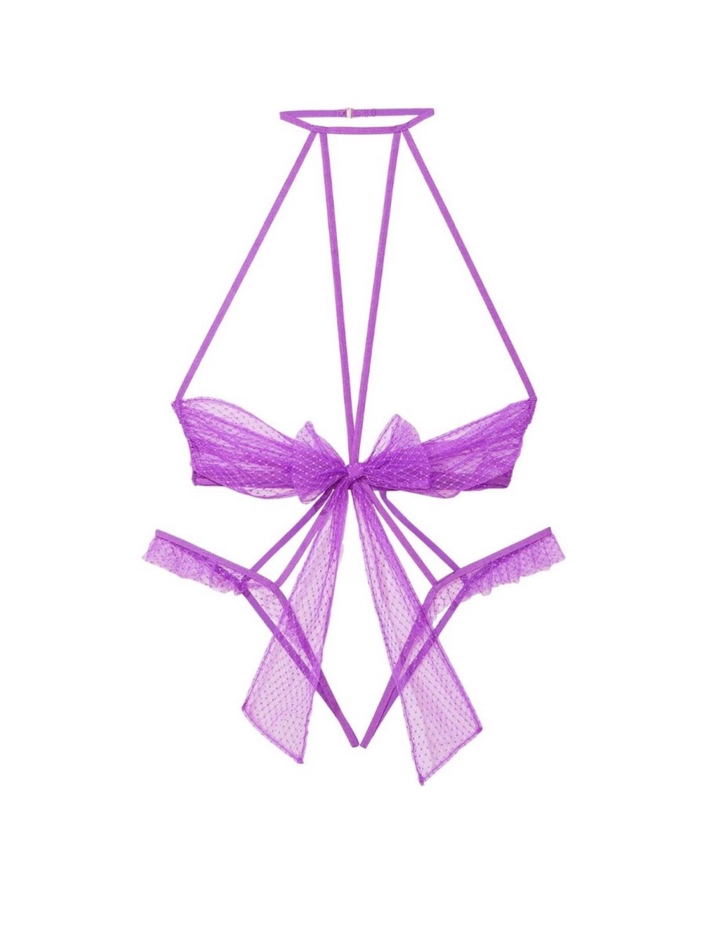 Victoria's Secret Purple Lace Bow Teddy lingerie
